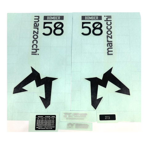 Marzocchi 58 Decal Kit 2024_25 - Gloss Red/White Fork