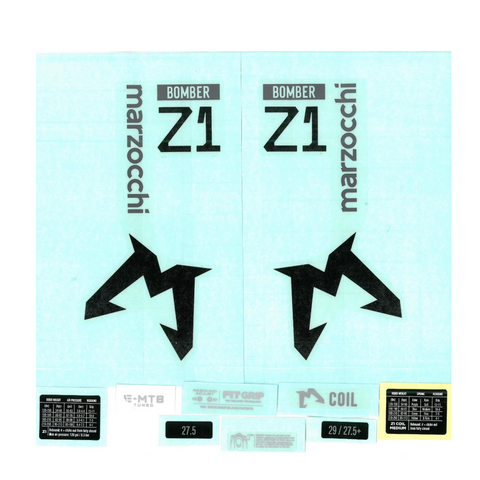 Marzocchi Z1 Decal Kit 2024_25 - Gloss Red/White fork