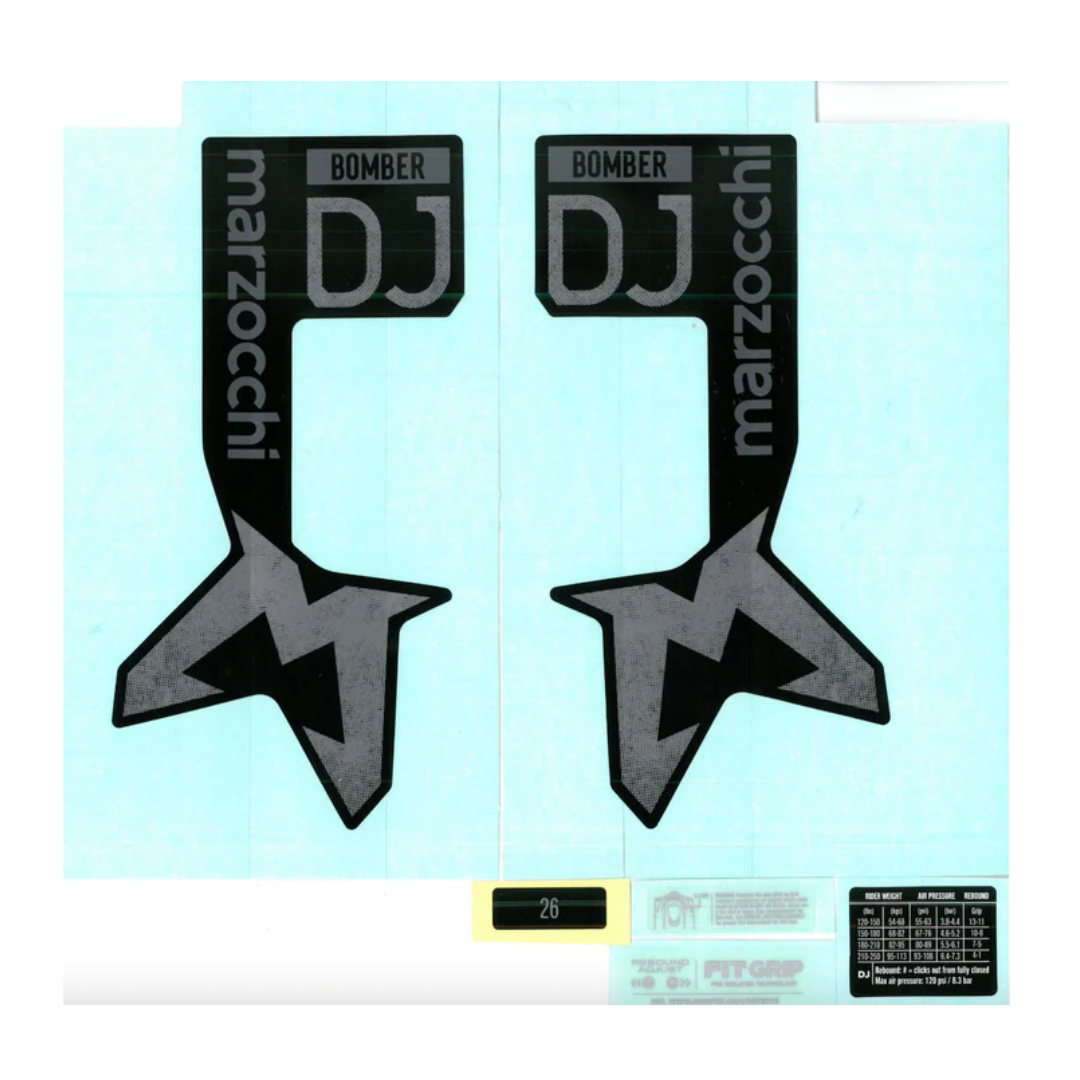 Marzocchi Z1 DJ Decal Kit 2024_25 - Gloss Black fork