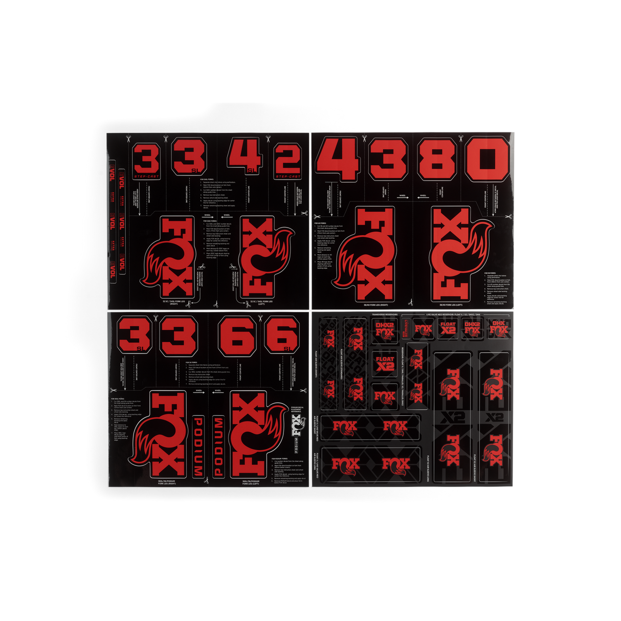 Fox Custom Decal Kit 2027 - Ignition Red