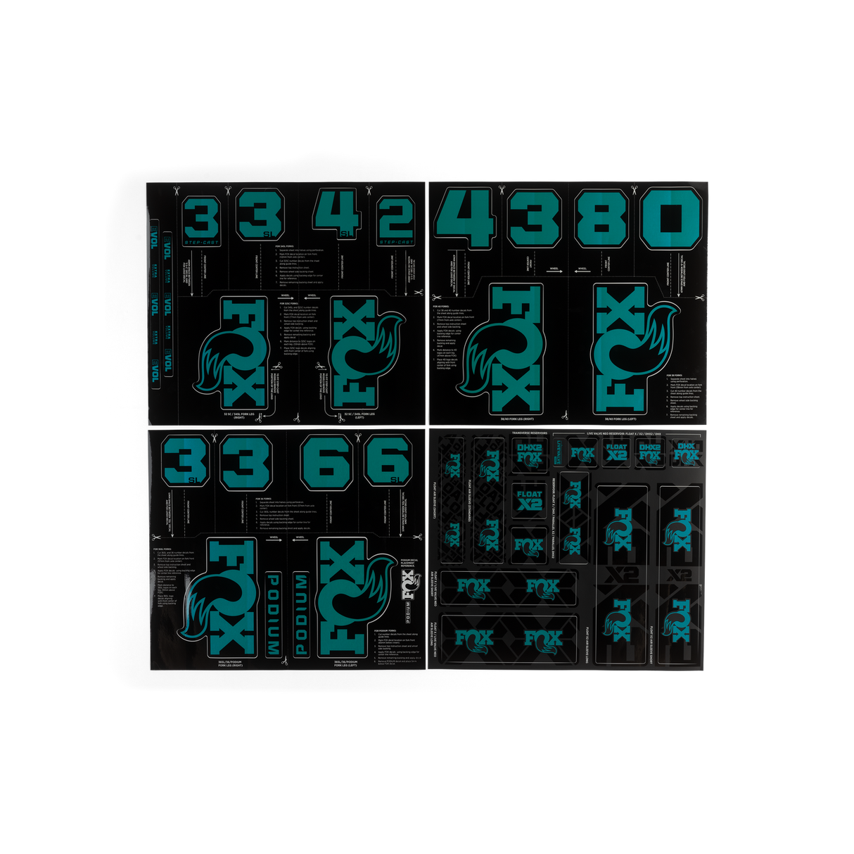 Fox Custom Decal Kit 2027 - Turquoise