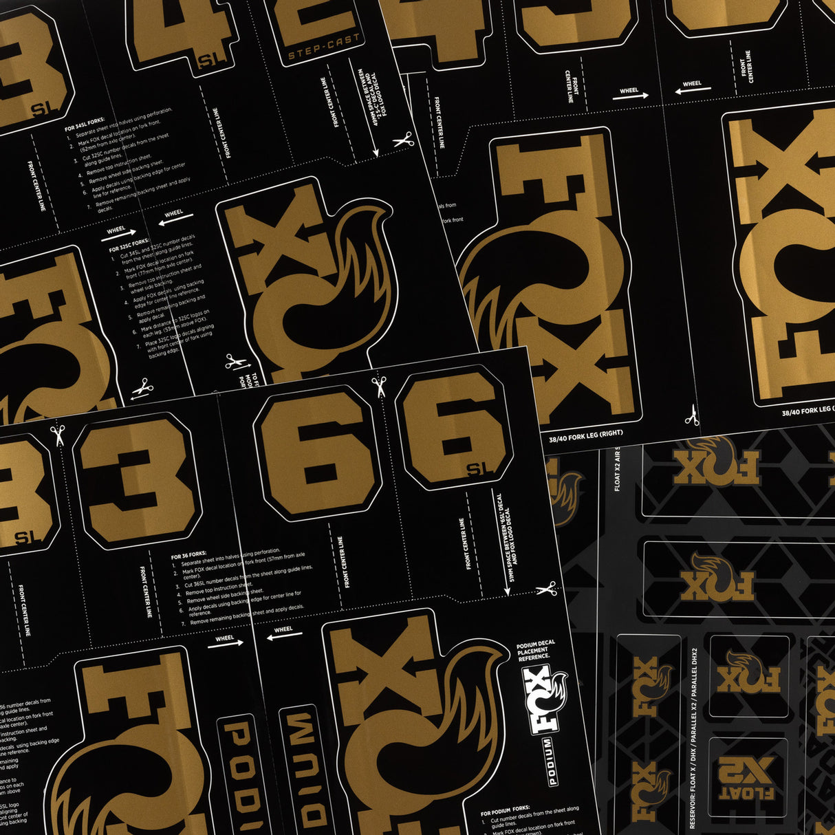 Fox Custom Decal Kit 2027 - Fox GOLD