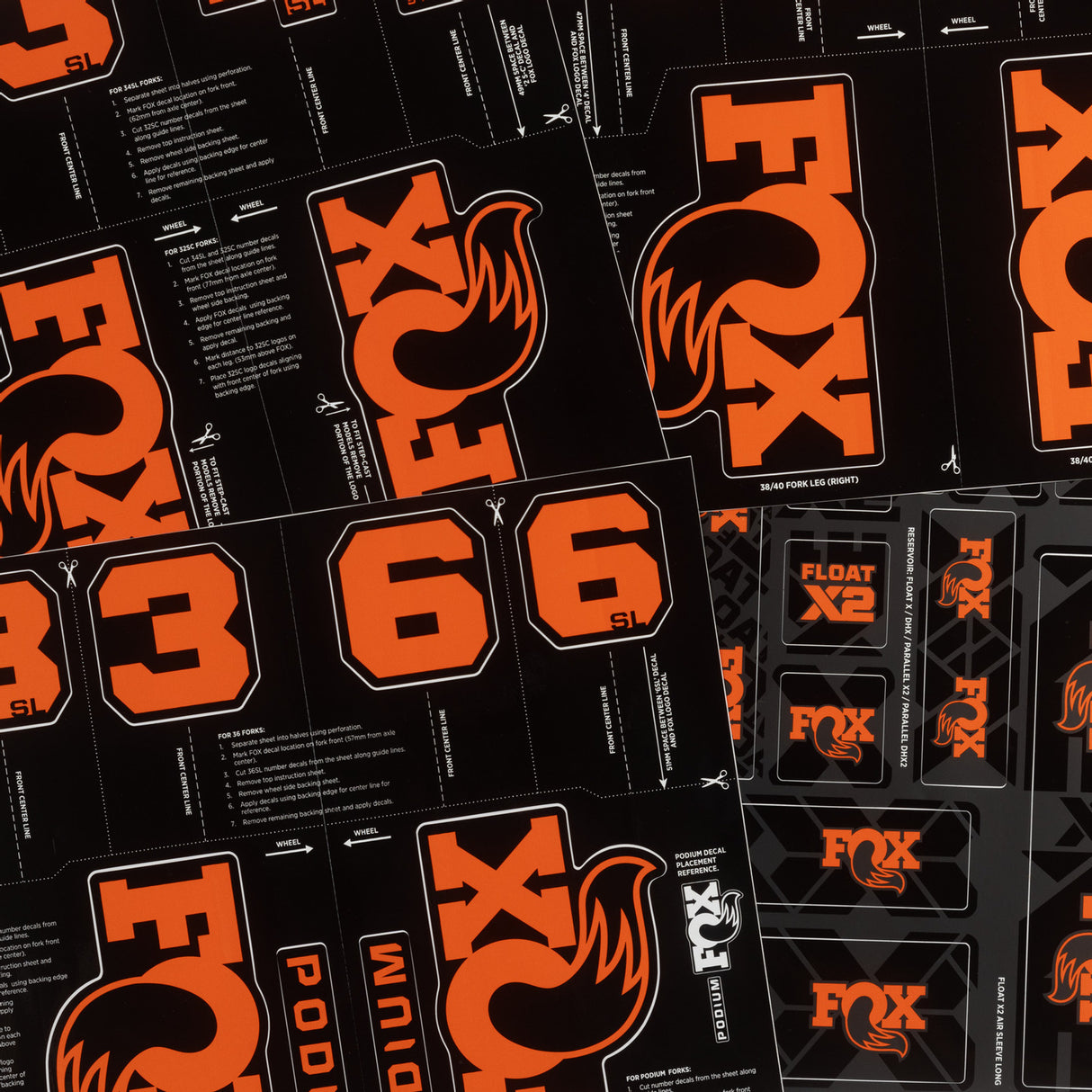 Fox Custom Decal Kit 2027 - Fox ORANGE