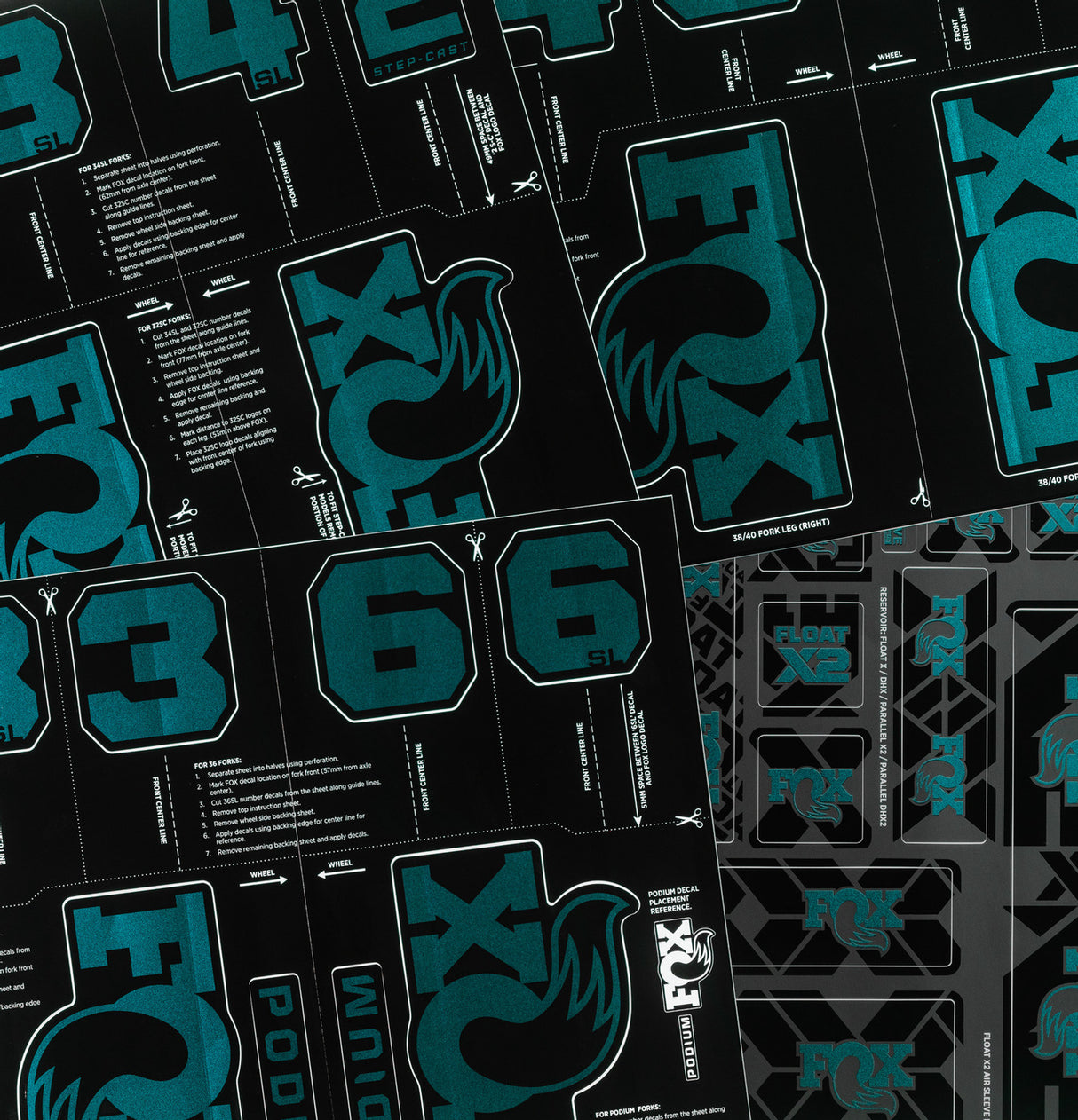 Fox Custom Decal Kit 2027 - Turquoise