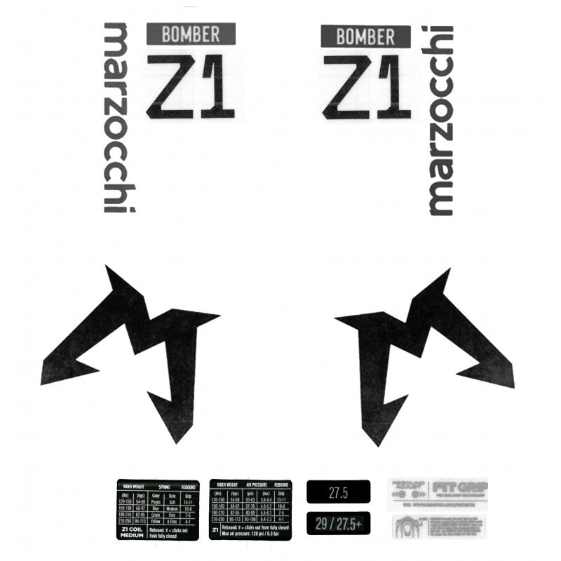 Marzocchi Z1 Decal Kit 2024_25 - Gloss Red fork