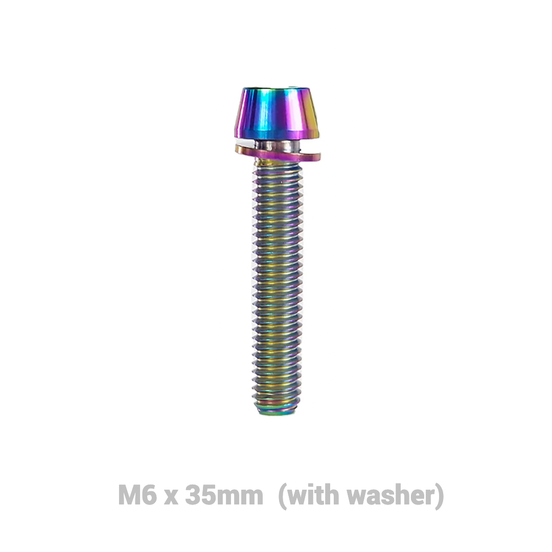 Titanium Bolt M6 x 35mm Rainbow