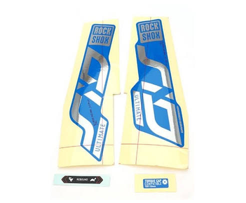 RockShox Fork Decal Kit - SID ULTIMATE 110-120MM POLAR FOIL FOR GLOSS BLUE (2020+)
