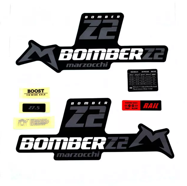 Marzocchi Z2 Decal Kit 2020 - Black Fork