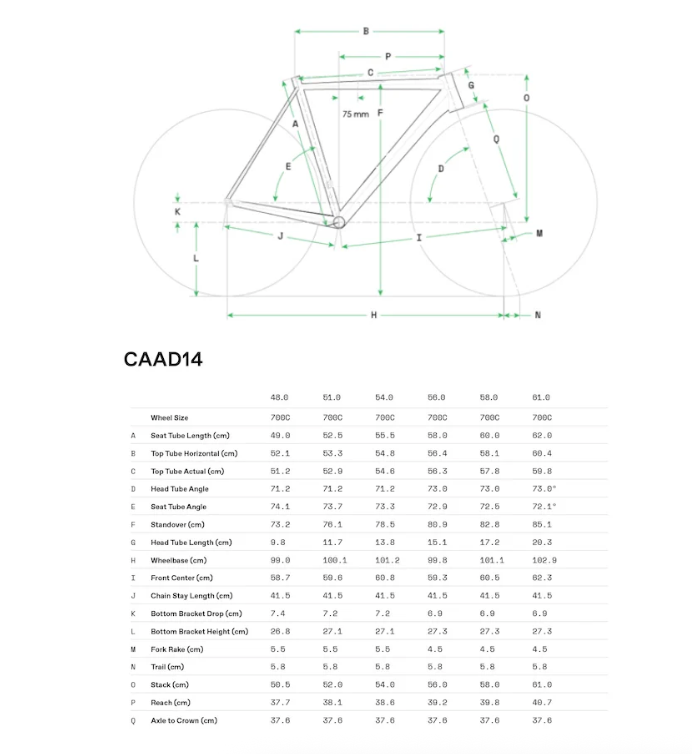 Cannondale Caad14 Frameset 2026 Black - 56cm