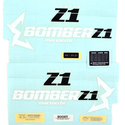 Marzocchi Z1 Decal Kit 2020 - Gloss Red Fork