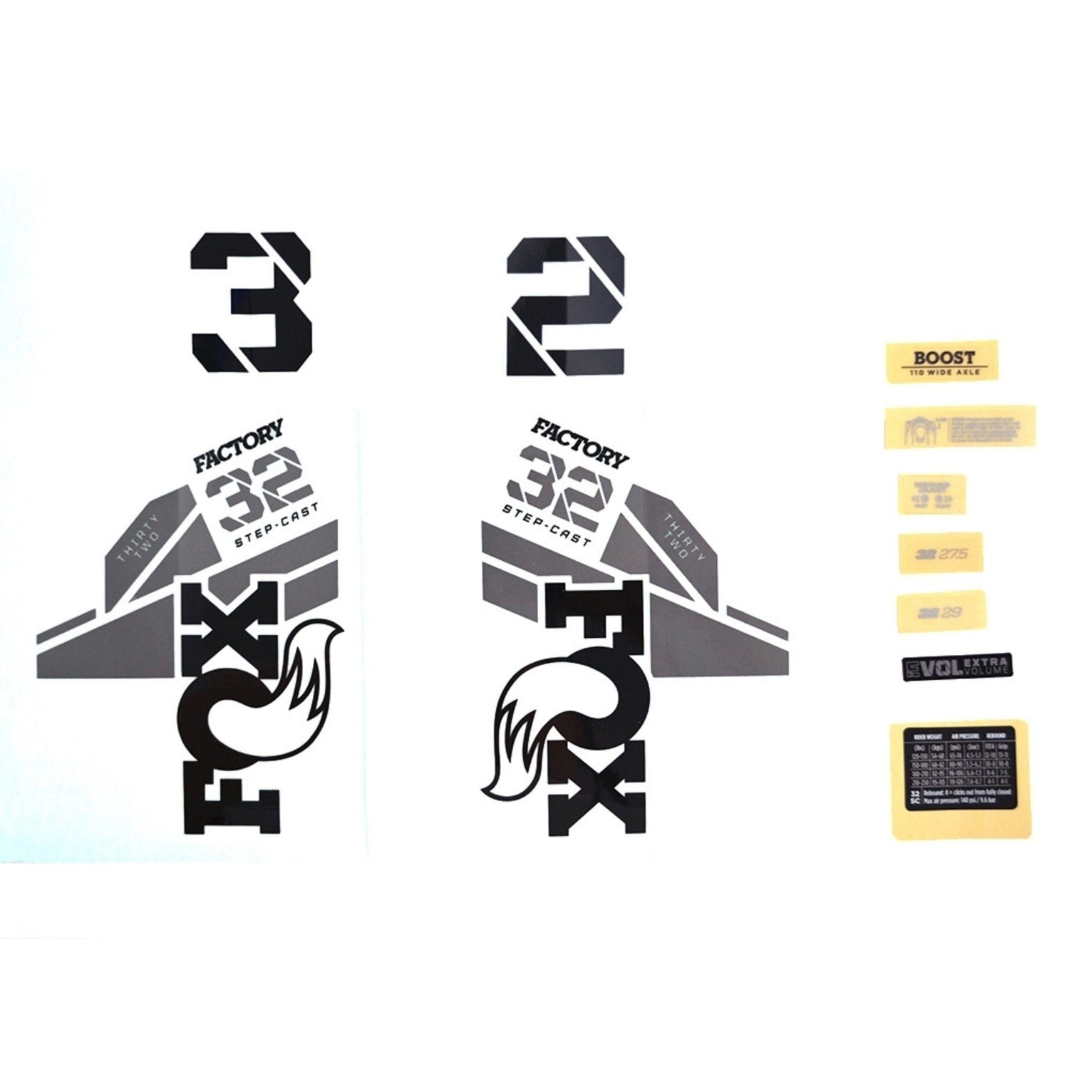 Fox Decal Kit Factory Series - 32mm 2021