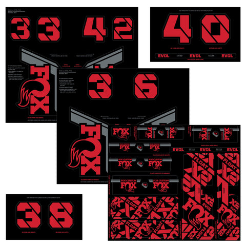 Fox Custom Decal Kit 2022 - Red