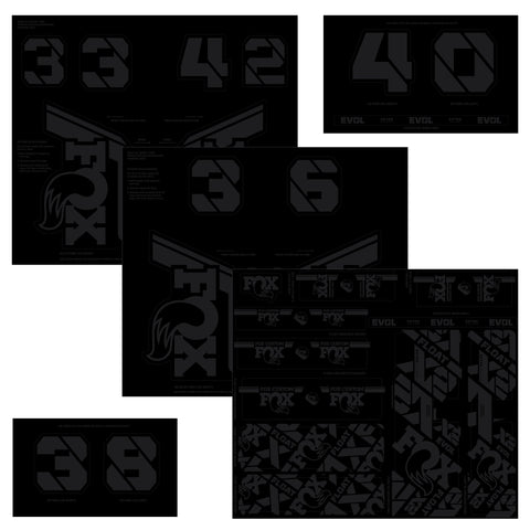 Fox Custom Decal Kit 2022 - Stealth Black