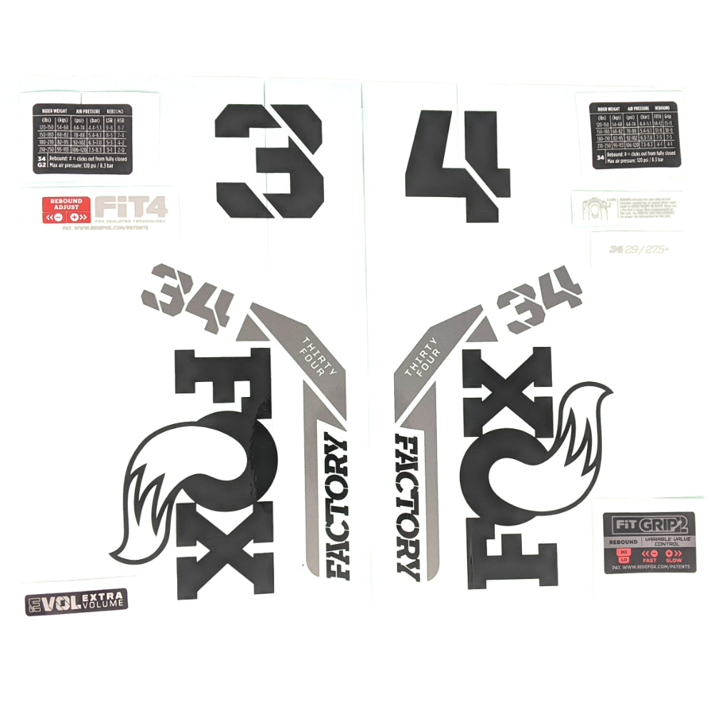 Fox Decal Kit Factory Series - 34mm 2022-24