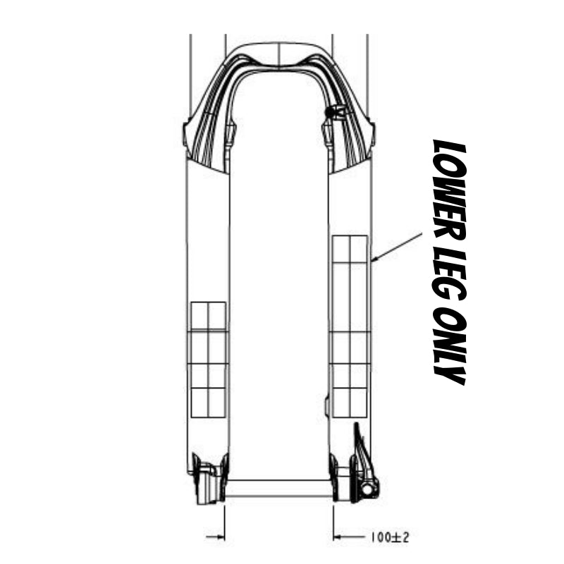 Fox 32 Lower Leg Assembly 26" 80-150 QR15 Black