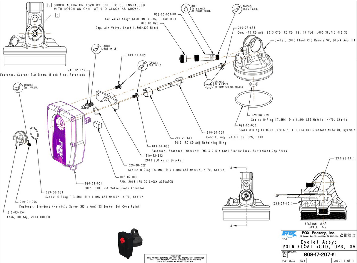 Fox Float Eyelet Assembly iCTD | DPS ird SV