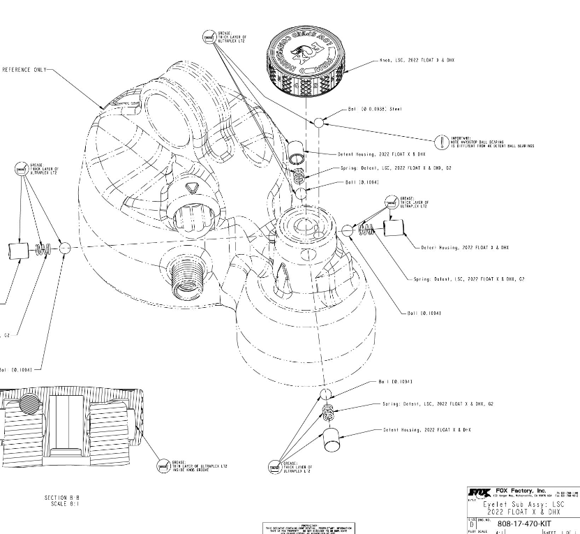 Fox Float X / DHX LSC Upgrade Kit 808-17-470