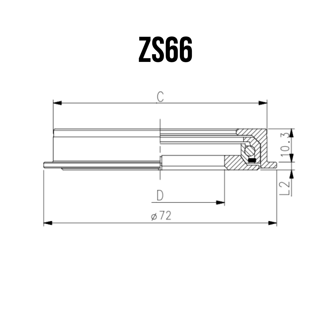Cyclinic Headset Cup Kit - ZS66/40 (lower section) Black