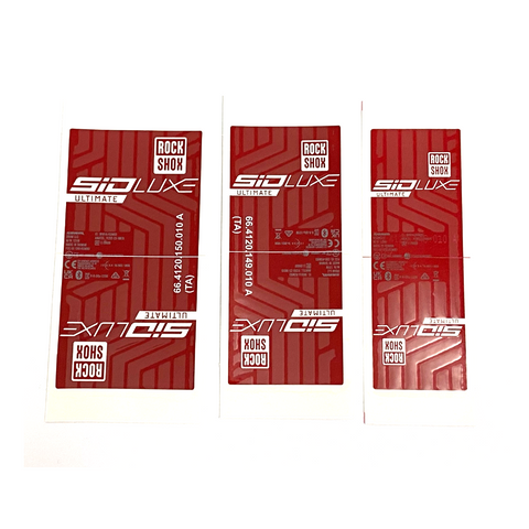 RockShox Rear Shock Decal Kit - AM DECAL SIDLUXE RED/WHT FA GEN-A