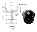 Headset Star Nut / Topcap - 1 1/2" Steerer
