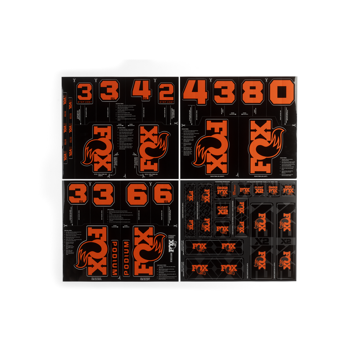 Fox Custom Decal Kit 2027 - Fox ORANGE