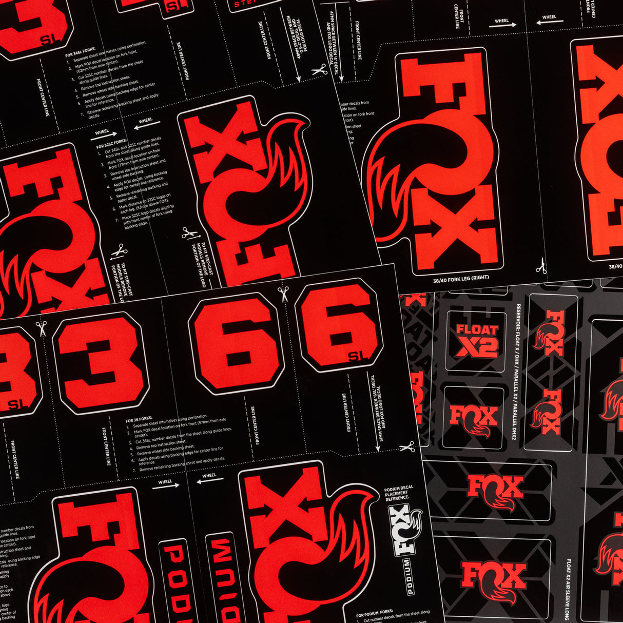 Fox Custom Decal Kit 2027 - Ignition Red