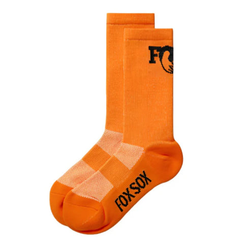 Fox Hightail Socks 7" Factory Orange / Black Logo - L/XL