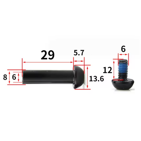 Cyclinic Shock Mount Bolt Black - Steel