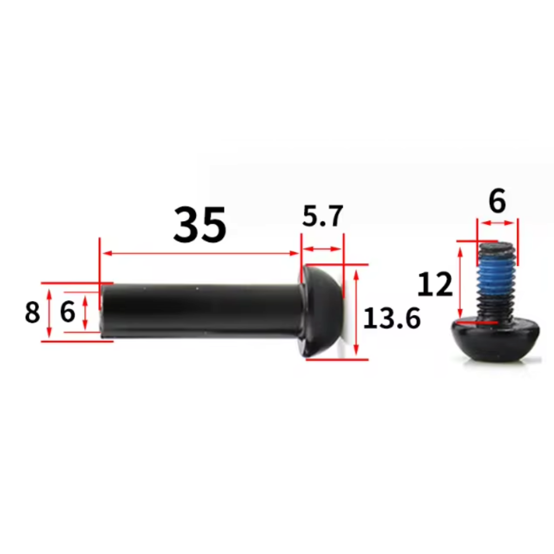 Cyclinic Shock Mount Bolt Black - Steel