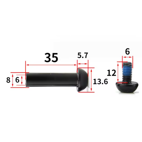 Cyclinic Shock Mount Bolt Black - Steel