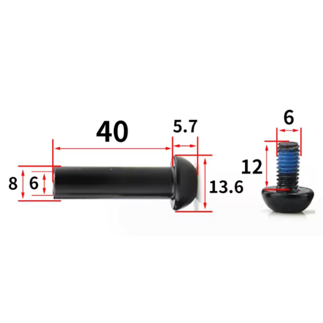 Cyclinic Shock Mount Bolt Black - Steel