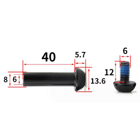 Cyclinic Shock Mount Bolt Black - Steel