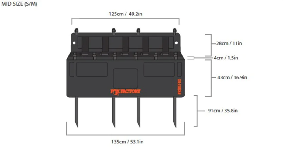 FOX OVERLAND TAILGATE PAD Black Mid In store only SALE Cyclinic