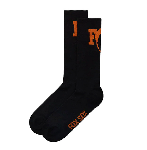 Fox Hightail Socks 7" Factory Black / Orange Logo - L/XL