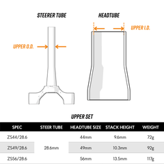 FUNN Descend Upper Headset - Semi Integrated