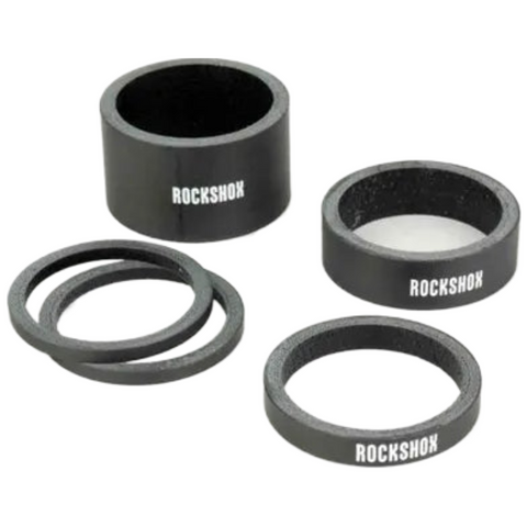 Rockshox Headset Spacers kit Carbon 5pc - White Graphic