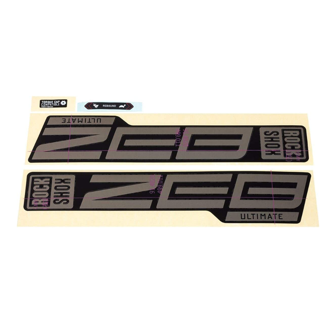 Rockshox Fork Decal Kit - ZEB Ultimate Gloss Polar Foil