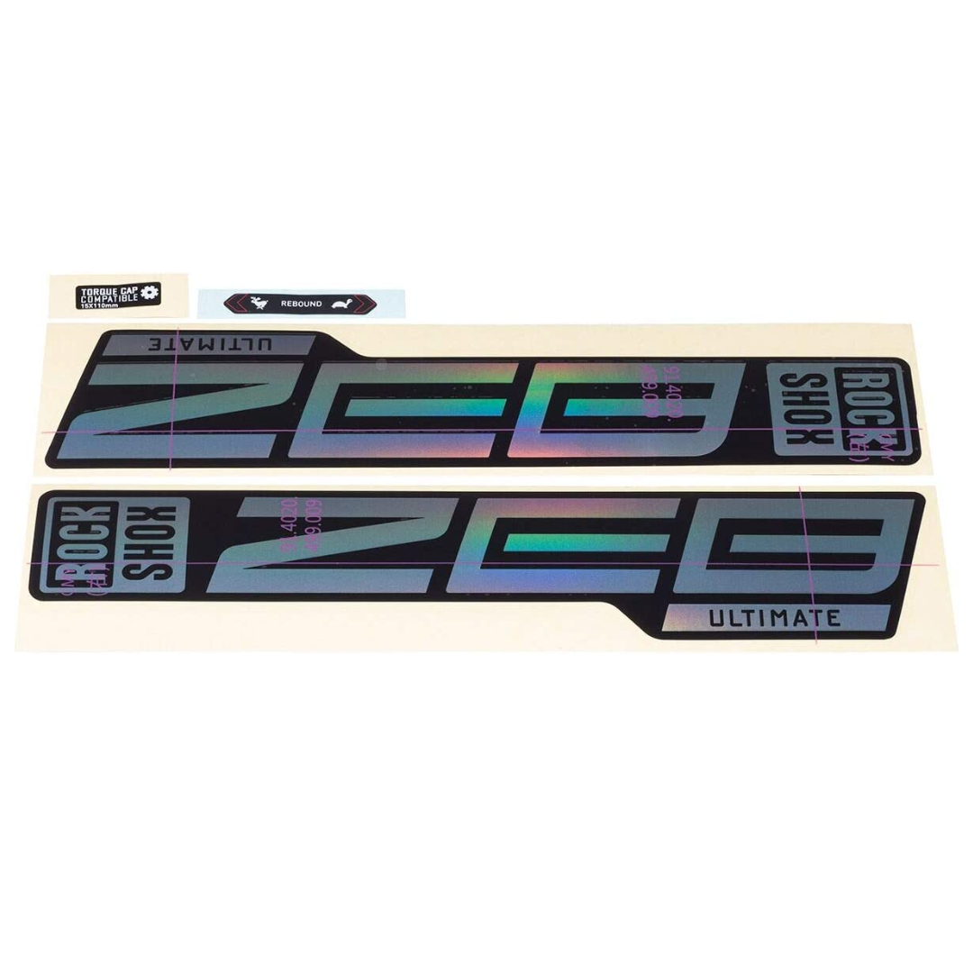 Rockshox Fork Decal Kit - ZEB Ultimate Gloss Rainbow Foil
