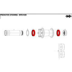 Rockshox RS-1 Predictive Steering hub bearing Kit