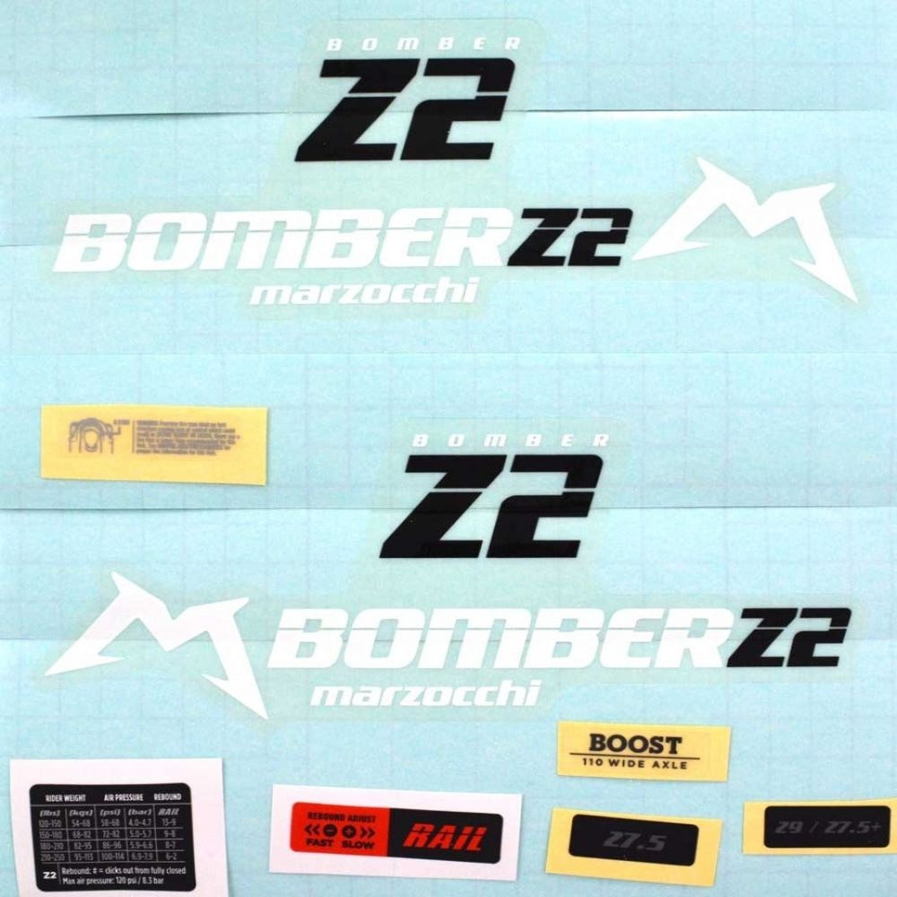 Marzocchi Z2 Decal Kit 2020 - Red Fork