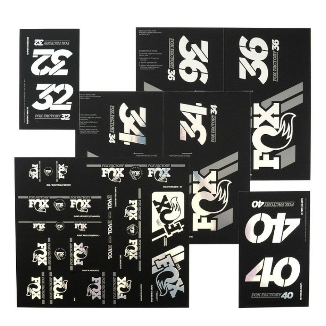 Fox Decal Kit Factory Heritage 2019 - Chrome
