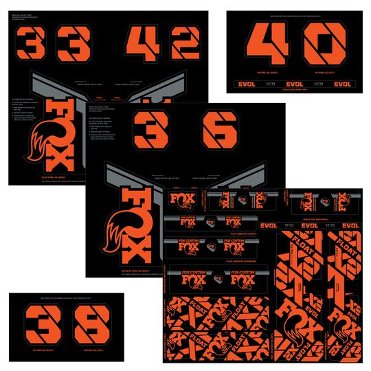 Fox Custom Decal Kit 2022 - Orange