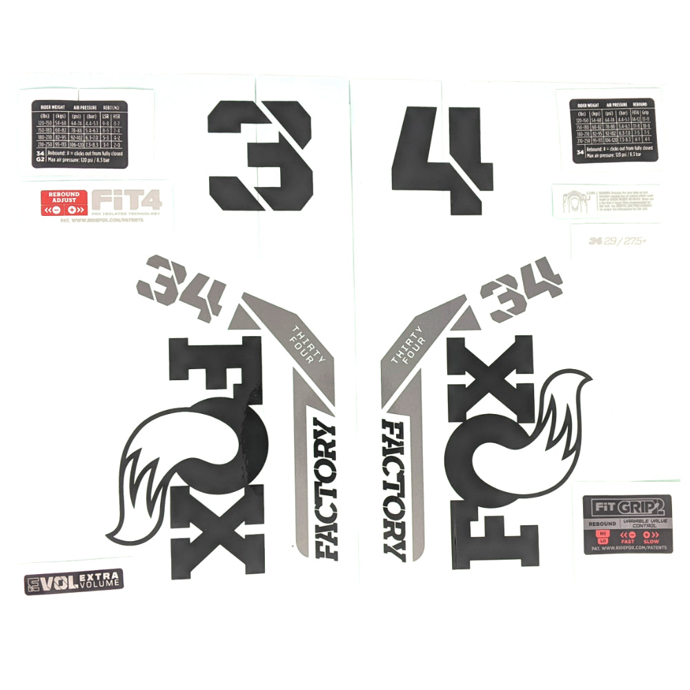 Fox Decal Kit Factory Series - 34mm 2022