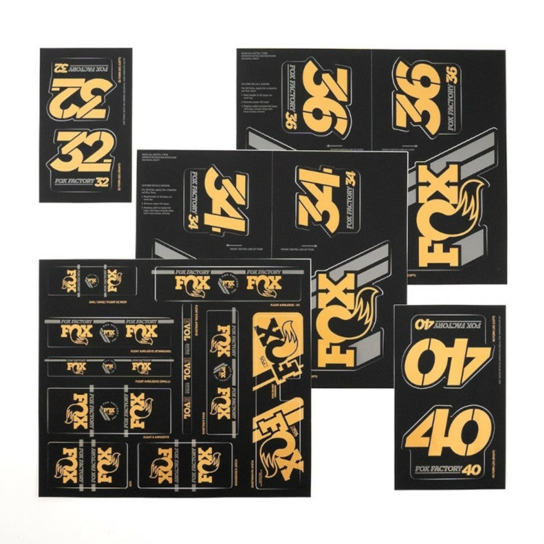 Fox Decal Kit Factory Heritage 2019 - Gold