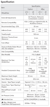 Cannondale Lefty Ocho 27.5" Carbon 100mm 50mm