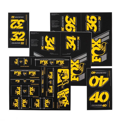 Fox Decal Kit Factory Heritage 2019 - Yellow